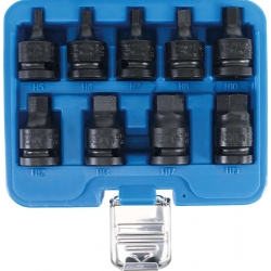BGS, nasadki udarowe 1/2", imbus 5-19 mm, 9szt,  B.5485