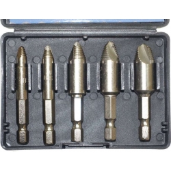 BGS, wykrętaki do zniszczonych łbów wkrętów 5 szt,