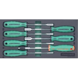 Jonnesway kpl. 7szt. wkrętaków z końcówką nasadową we wkładce EVA D71N107KV