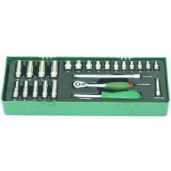 Jonnesway kpl. nasadek 1/4" z wkład. i plast. S04H2125SP