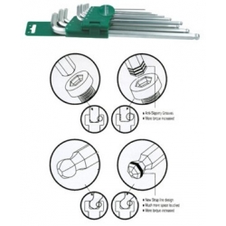 Jonnesway komplet kluczy ampulowych z kulką b.długich bezpośl. H06SA109S