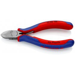 Knipex, szczypce tnące boczne do tworzywa sztucznego 125mm, 72 02 125