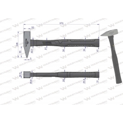 Waryński, młotek ślusarski 500g, WMM105